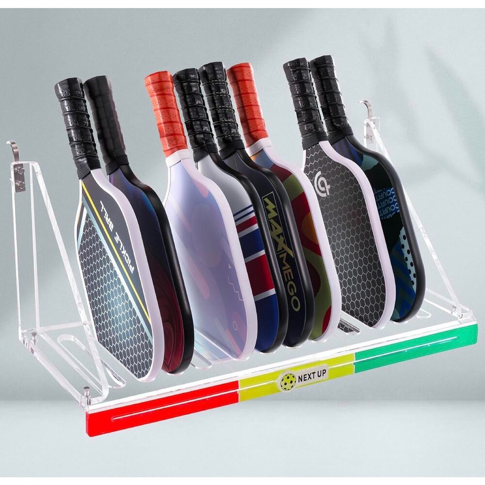 LifeLAZA Acrylic Pickleball Paddle Rack, Holds 12 Paddles